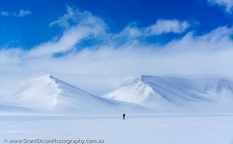 image of Bylot lone glacier skier