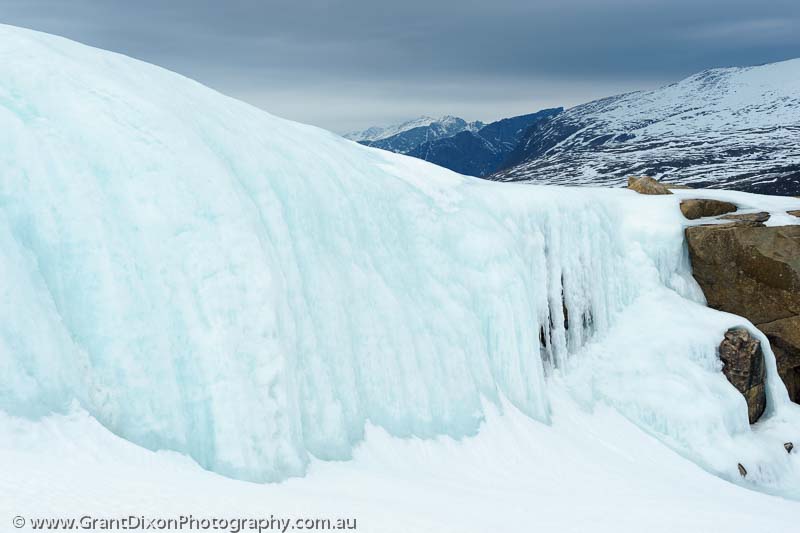 image of Baffin frozen waterfall