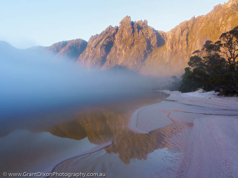 image of Lake Rhona dawn mist 1