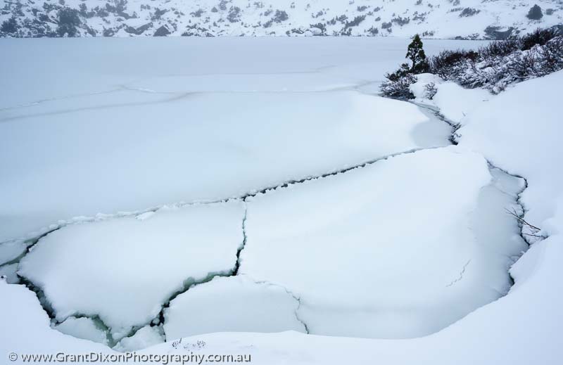 image of Tarn Shelf ice cracks