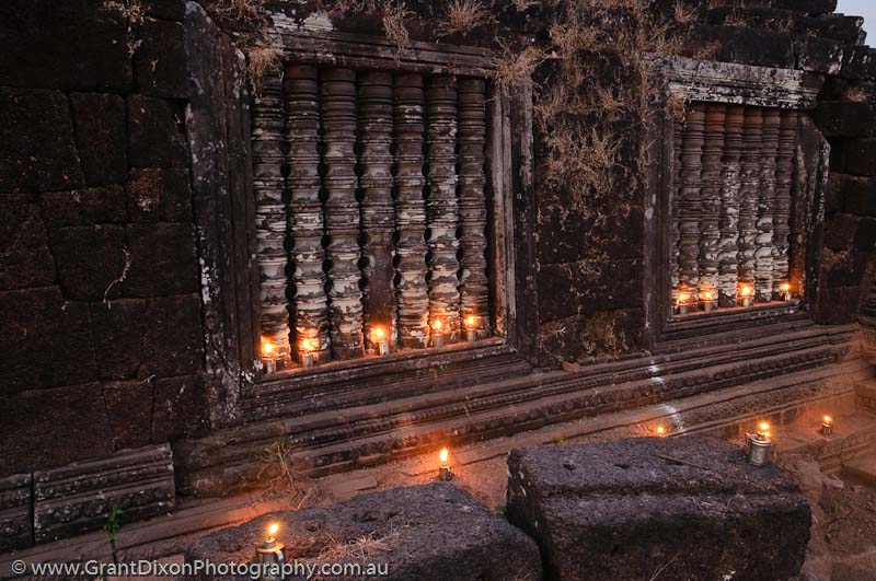 image of Wat Phu Champasak candle window