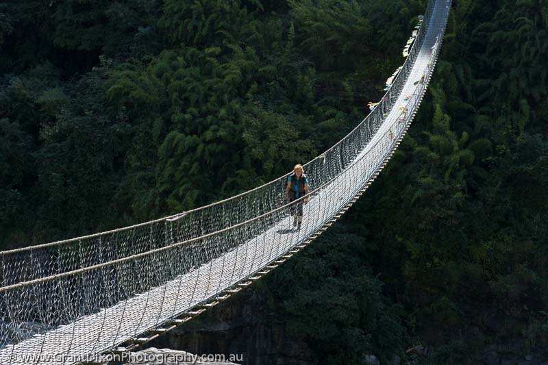 image of Dharapani suspension bridge
