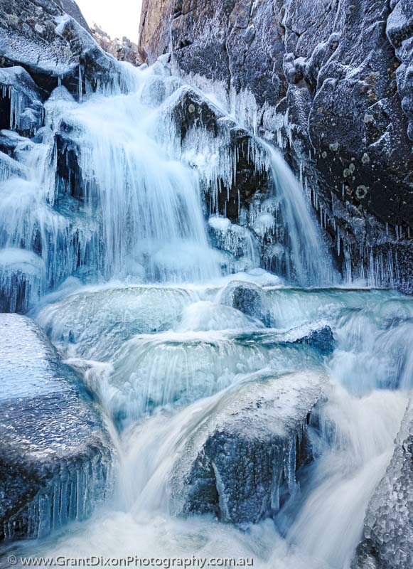 image of Ben Lomond frozen waterfall 1
