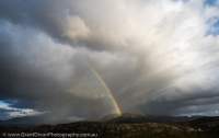 Rainbow & storm cloud, Southwest National Park, Tasmanian Wilderness World Heritage Area