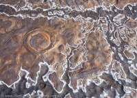 Water stains on bedding plane, Munjina Gorge, Hamersley Range, Karijini National Park, Western Australia.