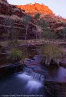 Dawn cascade, Dales Gorge, Hamersley Range, Karijini National Park, Western Australia.