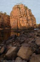 AUSTRALIA, Northern Territory, Top End, Katherine, Nitmiluk National Park. Smitt Rock and Katherine River in Fifth Gorge.