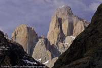 ARGENTINA, Patagonia. Northern aspect of the towering ganite peaks of Cerro Fitzroy.