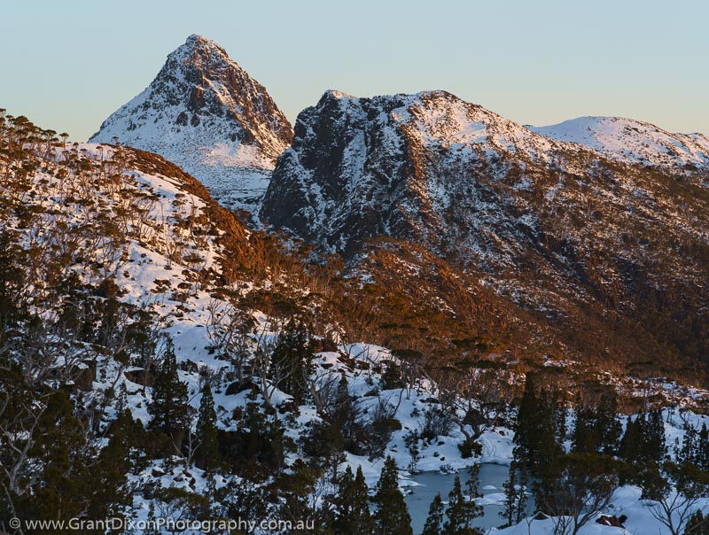 image of Mt Gould winter sunset