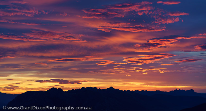 image of Arthur Range skyline dawn