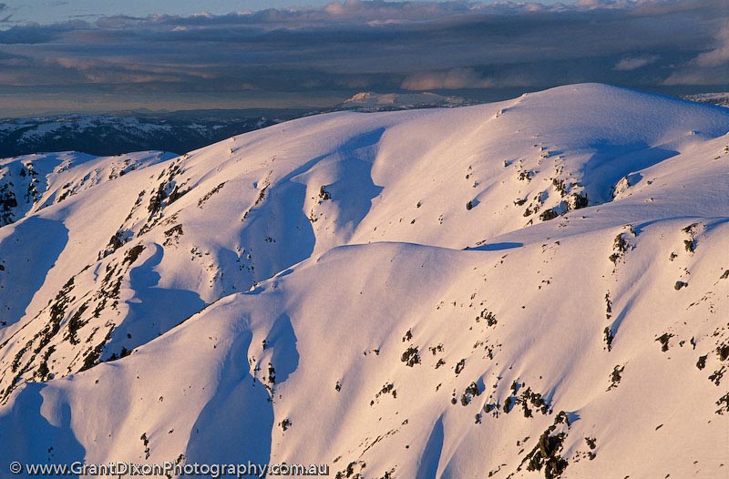 image of Twynam snow ridges