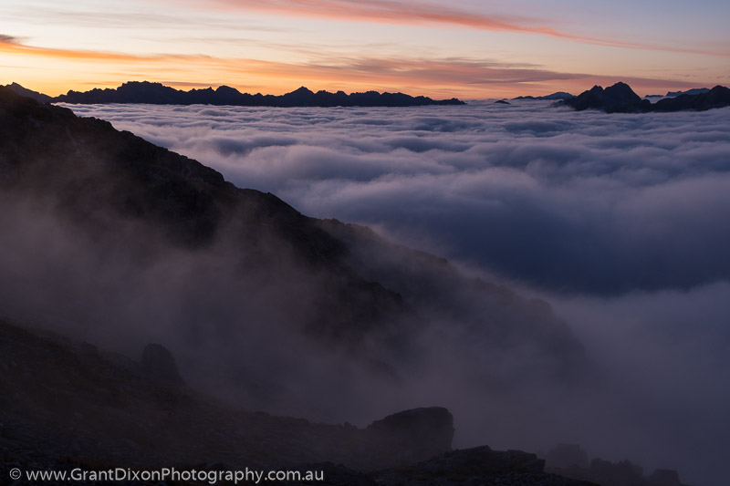 image of Fiordland valley cloud dawn