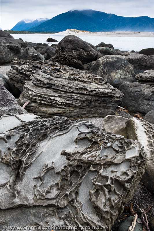 image of Martins Bay weathered sandstone