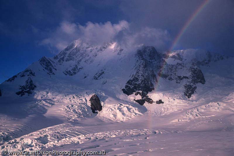 image of Mt Cook rainbow