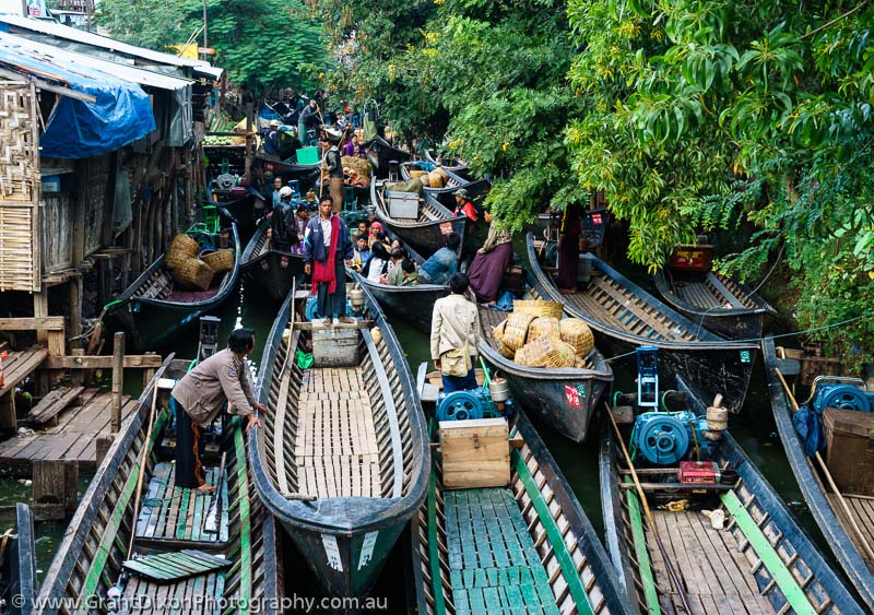 image of Inle canal boat jam 1