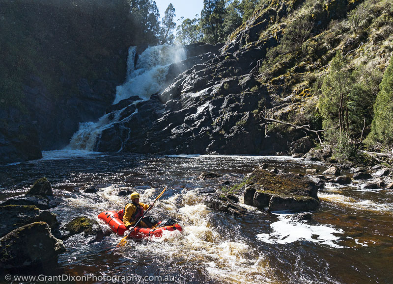 image of Red raft waterfall 1