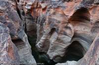 AUSTRALIA, Western Australia, East Kimberley, Purnululu National Park (Bungle Bungles).  Water-scoured canyon, Piccanniny Creek gorge.