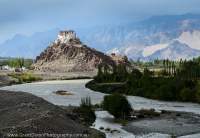Stakna Gompa (Buddhist monastery, founded in 1580), on rocky hillock above Indus River.