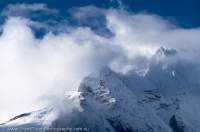 Mountain ridge & cloud, Manaslu Circuit trek, Nepal