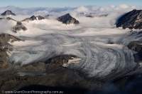 NORWAY, Oppland, Jotunheimen National Park. Memurubreen glacier, from Surtningssue (2366m).