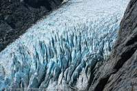 Beelzebub Glacier, Garden of Eden ice plateau, Westland, New Zealand