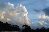 Cumulus cloud at sunset, Papua New Guinea.