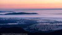 AUSTRALIA, Victoria. Wimmera plains from Wonderland Range, Grampians National Park