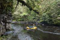 Packrafting on Weld River, Southwest National Park, Tasmanian Wilderness World Heritage Area