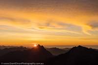 View southwest from Nicholas peaks, Fiordland. Worsley valley to Milford Sound, NZ 2024
